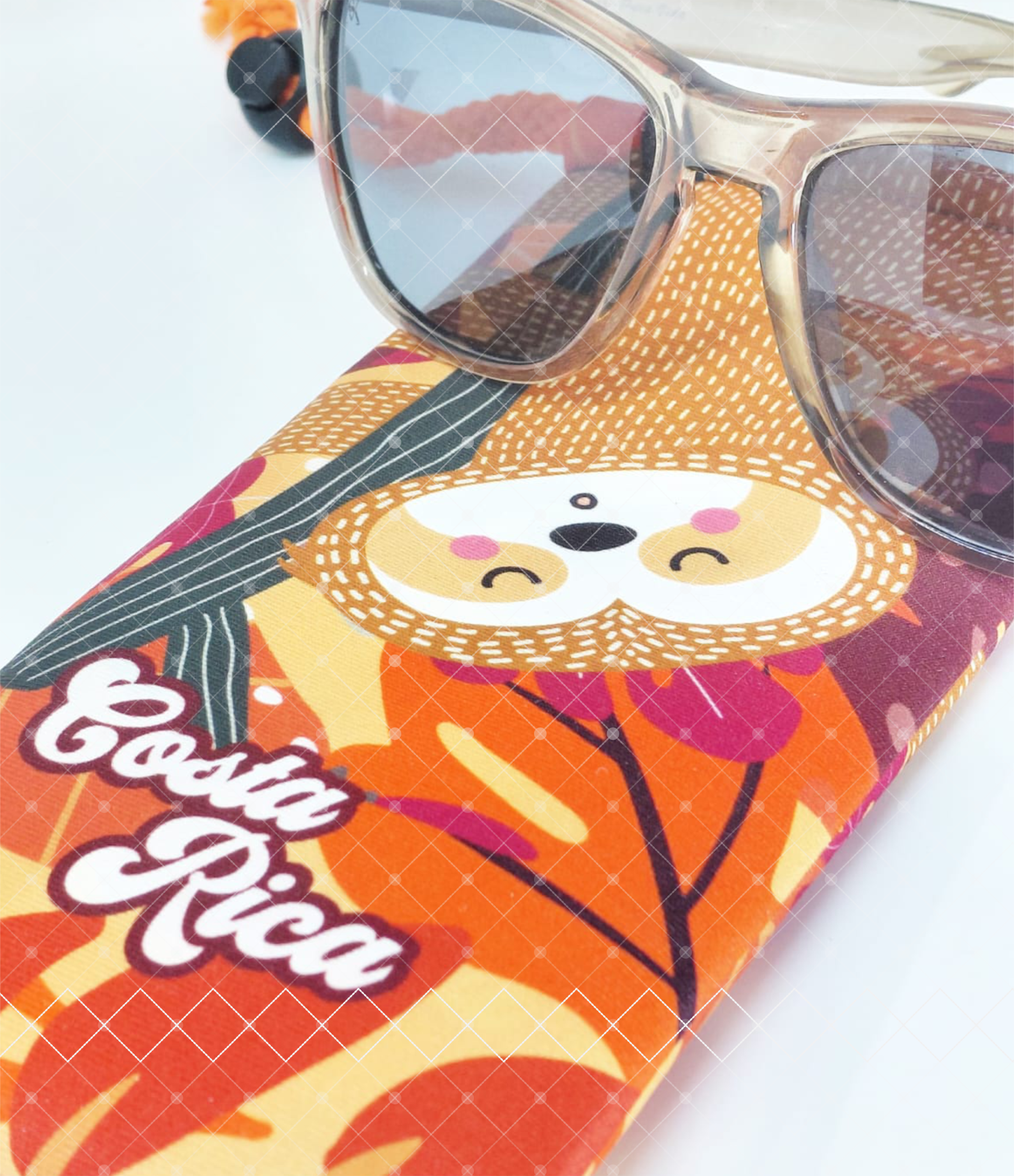 Bolsa para Lentes Perezoso Naranja – Colección Perezosos en la Ciudad - Imagen 3