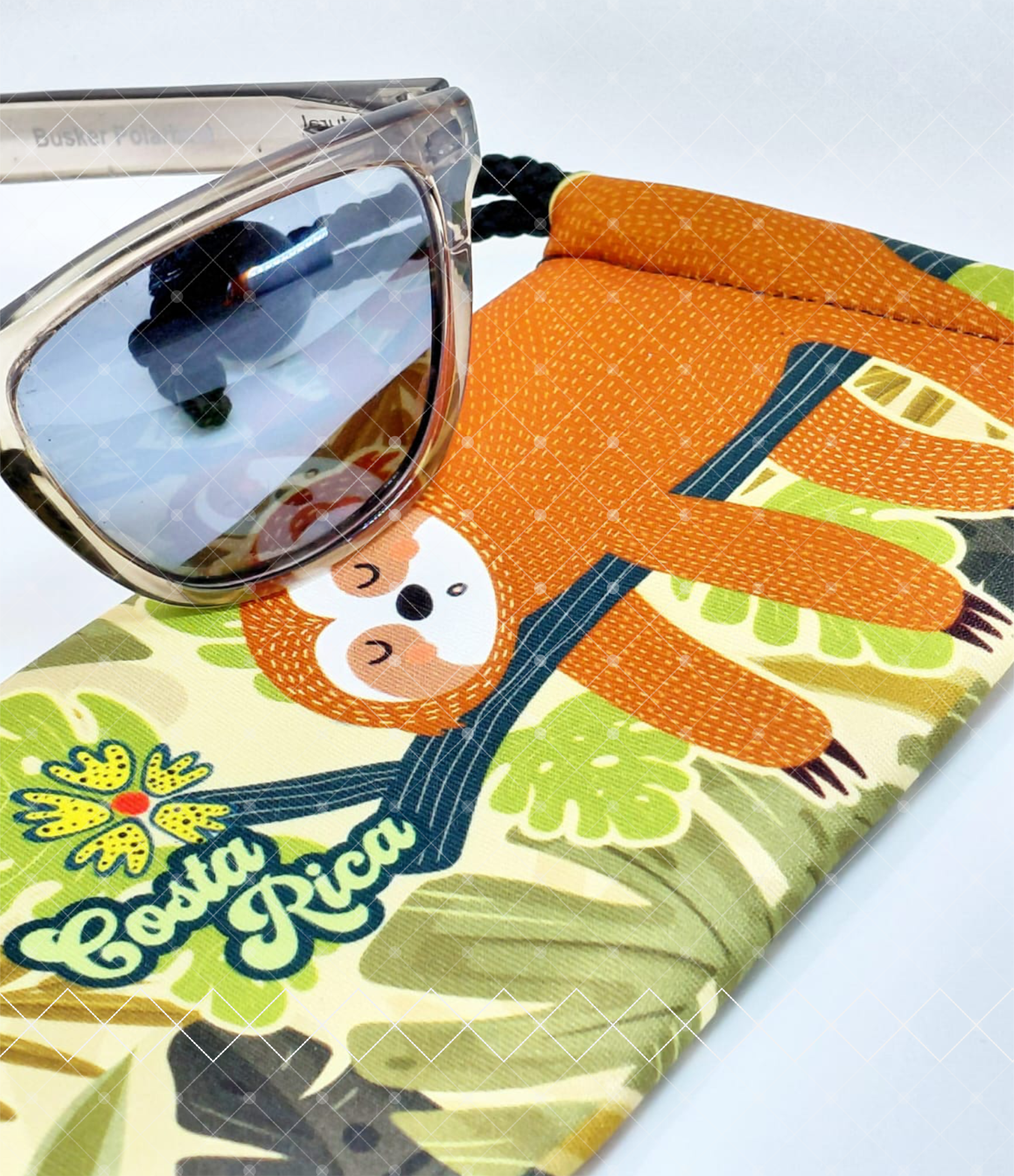 Bolsa para Lentes Perezoso Verde Oliva – Colección Perezosos en la Ciudad - Imagen 3